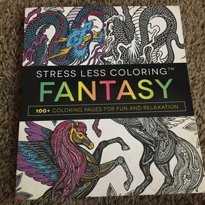 Stress less coloring fantasy coloring book